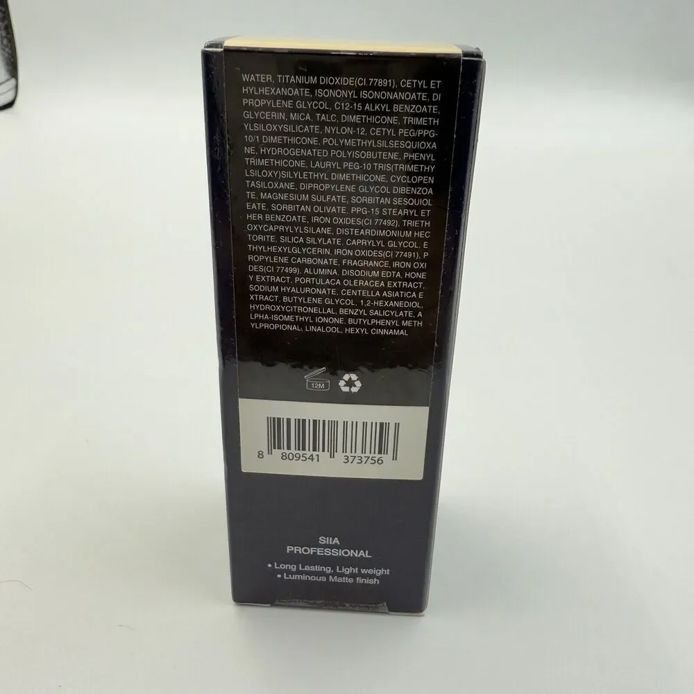 LUMINOUS LONGWEAR LIQUID FOUNDATION C 101 FAIR SIIA COSMETICS